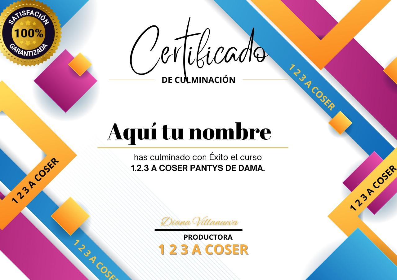 certificado 1,2,3 a coser